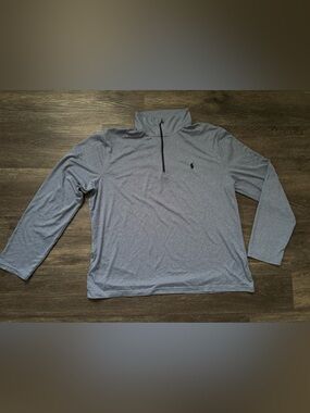 Ralph Lauren Heather Gray Long-Sleeve Quarter-Zip Pullover